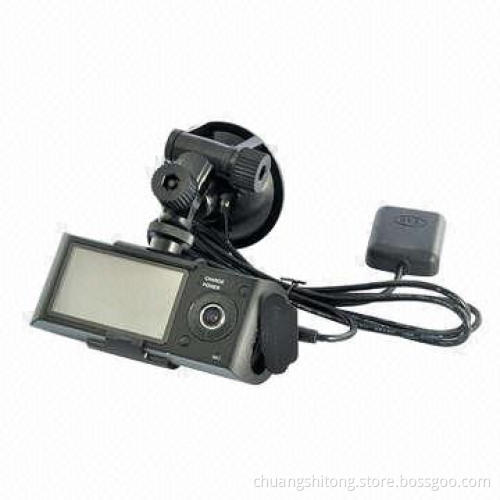 Popular R300 front/driver recording GPS logger, car DVR GPS dual camera
